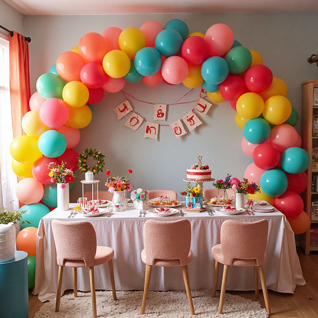 Birthday party decoration setup