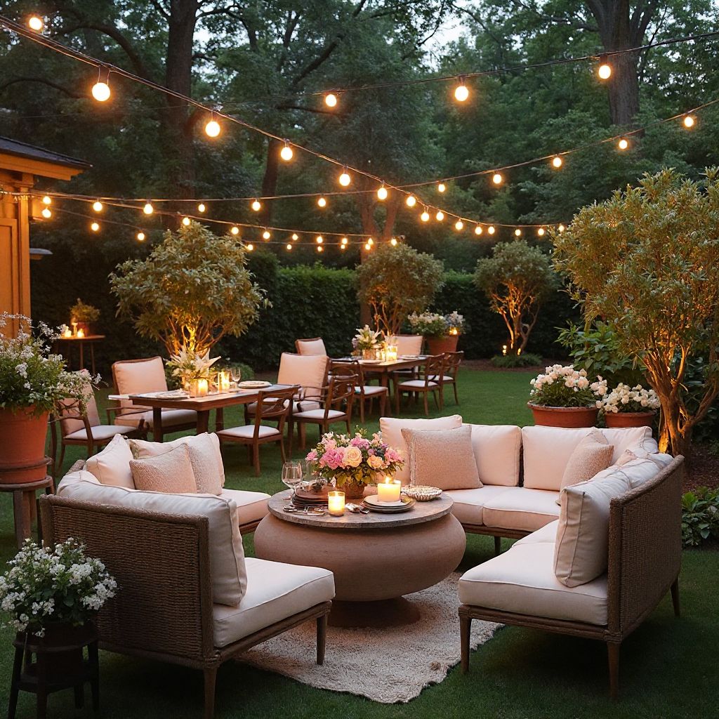 Outdoor garden party celebration