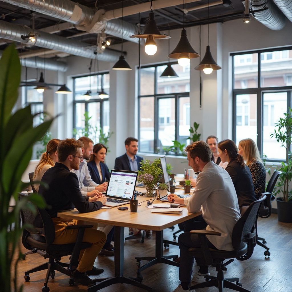 Modern event planning workspace